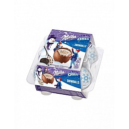 Шоколад в форме шара Milka Snow Balls Oreo с кремово-молочной начинкой 112г