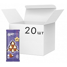 Упаковка шоколада Milka Новогодняя елка 100 г х 20 шт 