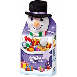 Новогодний Набор сладостей Milka c мягкой игрушкой снеговик 96.5 г