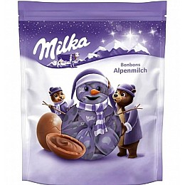  Новорічні цукерки Milka Bonbons Alpenmilch 86 g