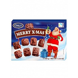  Різдвяні фігурки ONLY Merry X-Mass із молочного шоколаду 100г