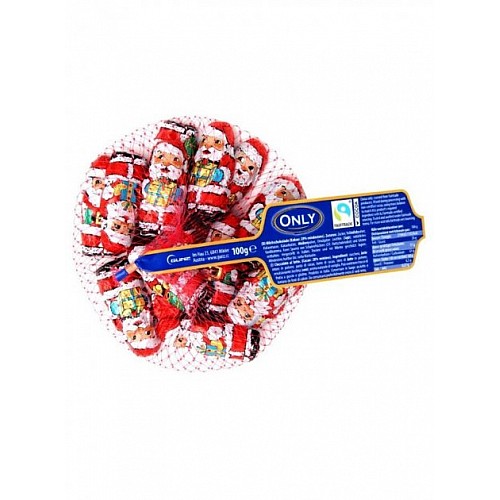 Фигурки Санта Клаус ONLY Santa Clauses Red из молочного шоколада 100г