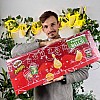 Новогодний адвент календарь Pringles Advent красный с 24 упаковками чипсов 1120 г