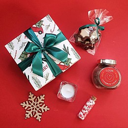 Новорічний сладкий подарунковий набір з какао "Веселих свят"