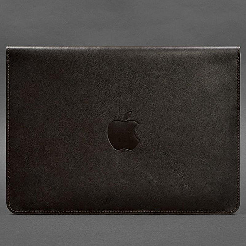 Шкіряний чохол-конверт на магнітах для MacBook 14'' (темно-коричневий) шкіра Krast