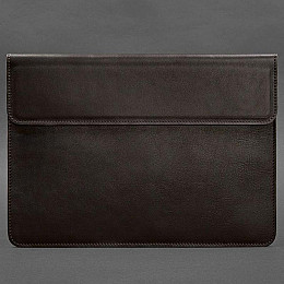 Шкіряний чохол-конверт на магнітах для MacBook 14'' (темно-коричневий) шкіра Krast