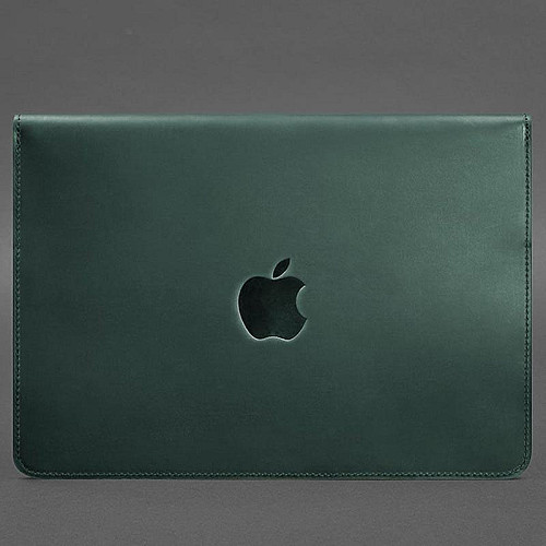 Шкіряний чохол-конверт на магнітах для MacBook 16'' (зелений) шкіра Crazy Horse