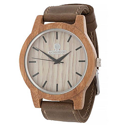 Дерев'яний наручний годинник Skinwood White