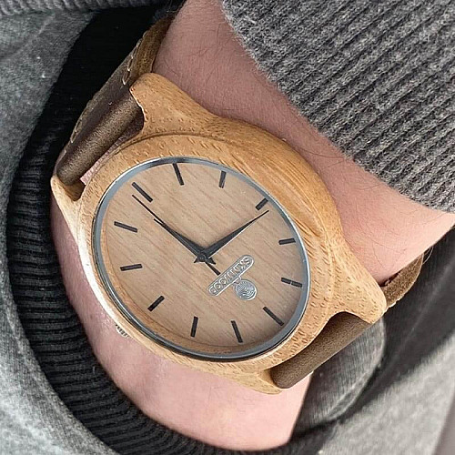 Дерев'яний наручний годинник Skinwood White