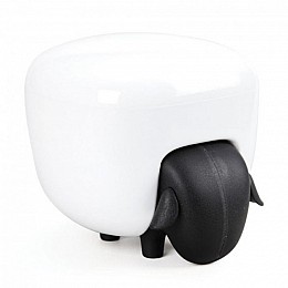 Контейнер для ватных палочек и дисков Sheepshape Cotton Box Qualy (белый-черный)