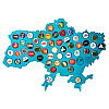 Скарбничка-карта для пивних кришок Capsboard Ukraine Mint