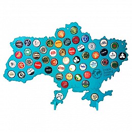 Копилка-карта для пивных крышек Capsboard Ukraine Mint