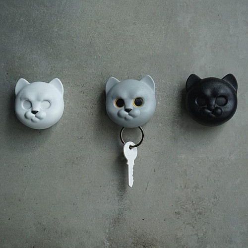 Ключниця настінна Neko Cat Qualy (чорна)