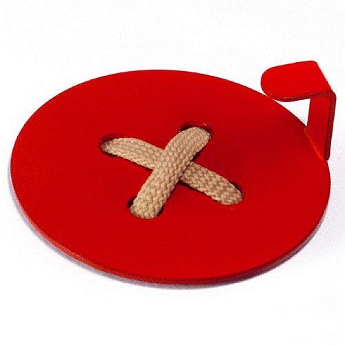 Настінний гачок для одягу Glozis Button Red (червоний)