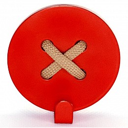 Настенный крючок для одежды Glozis Button Red (красный)