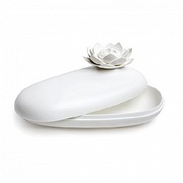 Шкатулка для мелочей Lotus Pebble Box Qualy (белый)