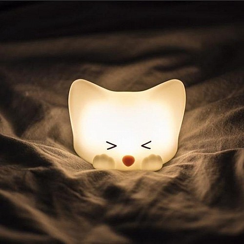 Детский силиконовый ночник "Котик"