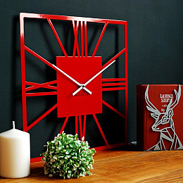 Настінний годинник New York Red (червоний)