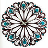 Настінний годинник Peacock Feather