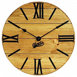 Настінний годинник з дерева Glozis Nevada Gold