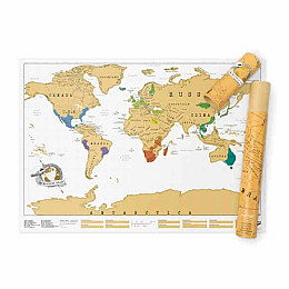 Скретч-карта мира Scratch Map Luckies