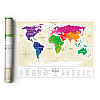 Скретч-карта світу Travel Map Gold (російська мова) в тубусі