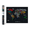 Скретч-карта світу Travel Map Letters World (англійська мова) в тубусі
