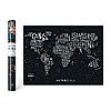 Скретч-карта світу Travel Map Letters World (англійська мова) в тубусі