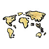 Магнітна скретч-карта світу Travel Map Magnetic World (англійська мова) в коробці