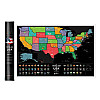 Скретч-карта світу США Travel Map of the USA Black (англійська мова) в тубусі