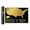 Скретч-карта світу США Travel Map of the USA Black (англійська мова) в тубусі