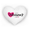 Светящаяся подушка сердце Happy Women's day (белая)