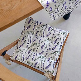 Подушка на стілець із зав'язками «Лаванда»