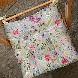 Подушка на стілець із зав'язками «Квітковий настрій»