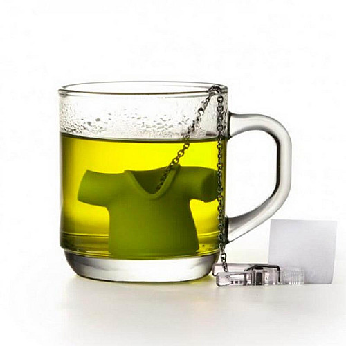 Силиконовый заварник для чая Tea Shirt Qualy (зеленый)