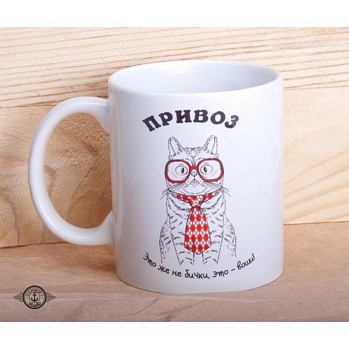 Чашка з котом «Это же не бички, это - воши!» (320 мл)