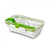 Ланч бокс прямоугольный Bento Box Black+Blum (белый-зеленый)