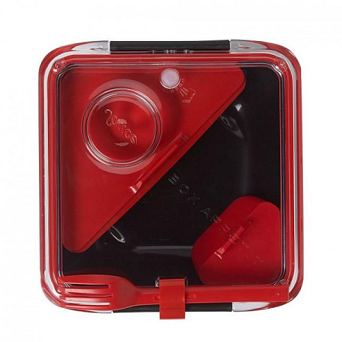 Ланч бокс квадратный Box Appetit Black+Blum (черный-красный)