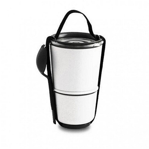 Ланч бокс Lunch Pot Black+Blum (белый-черный)