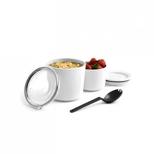 Ланч бокс Lunch Pot Black+Blum (белый-черный)