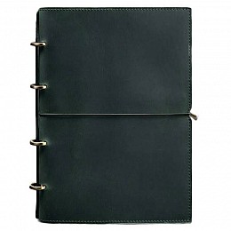 Кожаный блокнот cофт-бук 9.0 A4 в мягкой обложке (зеленый) кожа Crazy Horse