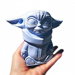 Скульптура вазон-органайзер "Йода" (блакитний)