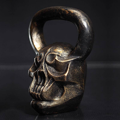 Дизайнерская гиря Demon Skull (бронза) 15 кг