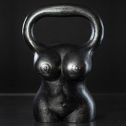Дизайнерська гиря "Жіноча фігура" (чорна) 23 кг