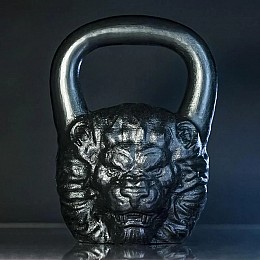 Дизайнерська гиря Lion (чорний) 22 кг