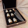 Подарочный набор для мужчин "Козацька рада" (6 бронзовых рюмок, нож)