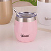 Термостакан со стальной трубочкой Cheeki Wine Tumbler Pink Champagne (220 мл)