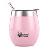 Термостакан со стальной трубочкой Cheeki Wine Tumbler Pink Champagne (220 мл)