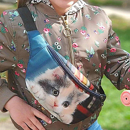Поясна сумка-бананка Bumbag "Миле кошеня"