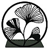 Металлический упор для книг Glozis Ginkgo Black (черный)